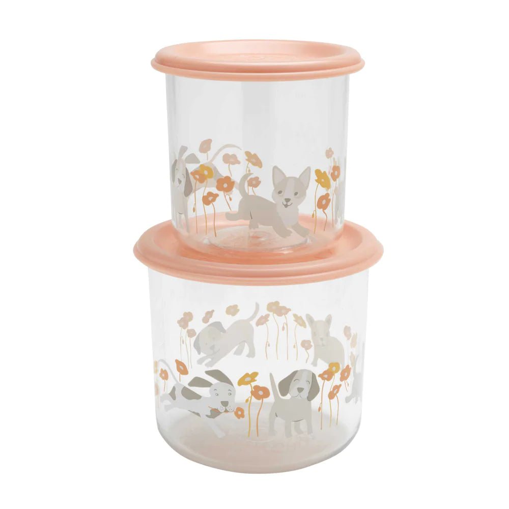 Good Lunch Snack Containers | Puppies & Poppies| Large - Tadpole