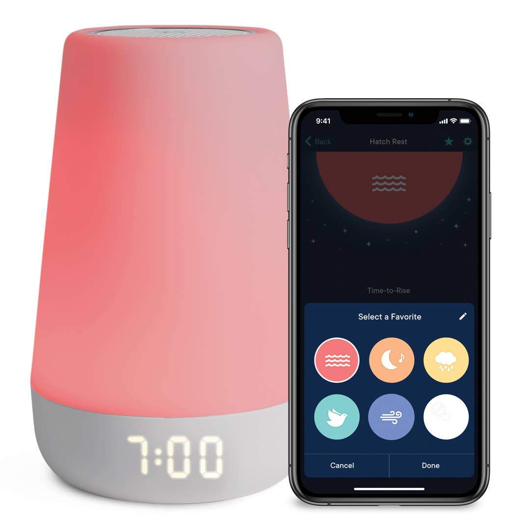 Hatch Rest+ Sound Machine, Night Light, Time-to-Rise & Audio - Tadpole
