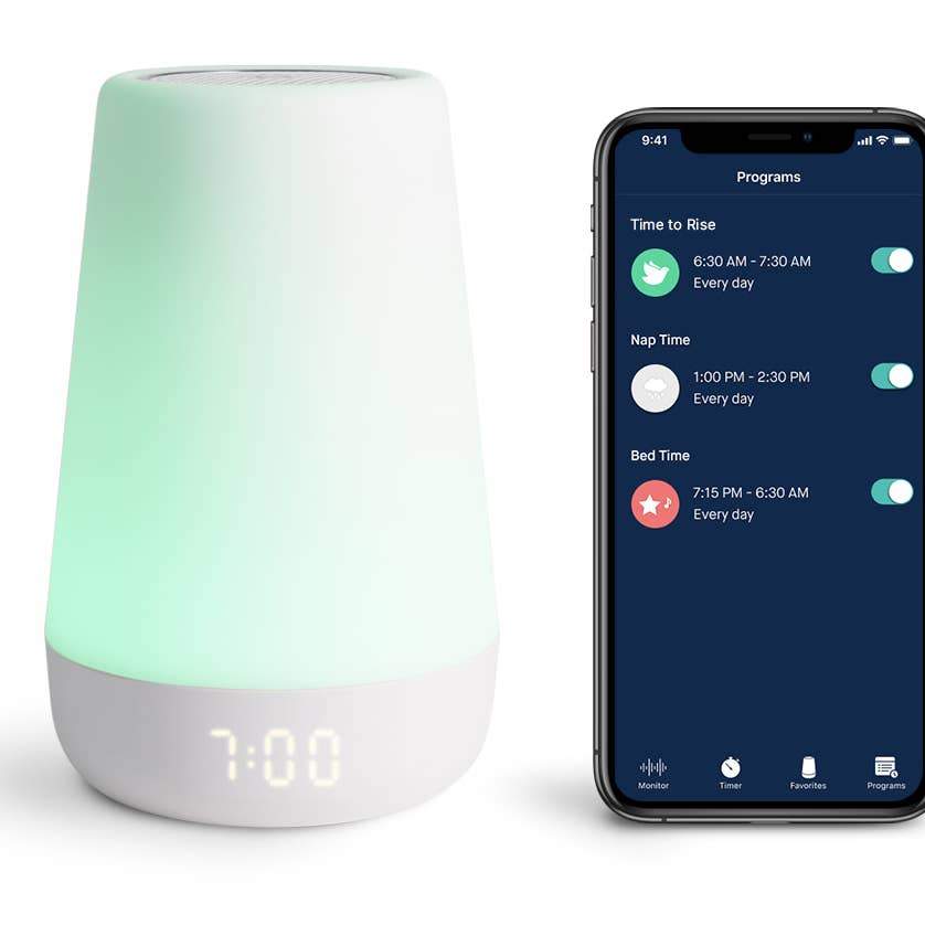 Hatch Rest+ Sound Machine, Night Light, Time-to-Rise & Audio - Tadpole