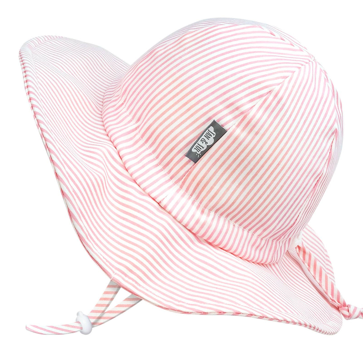 Jan & Jul Grow-With-Me Sun Hat Pink Stripes - Tadpole