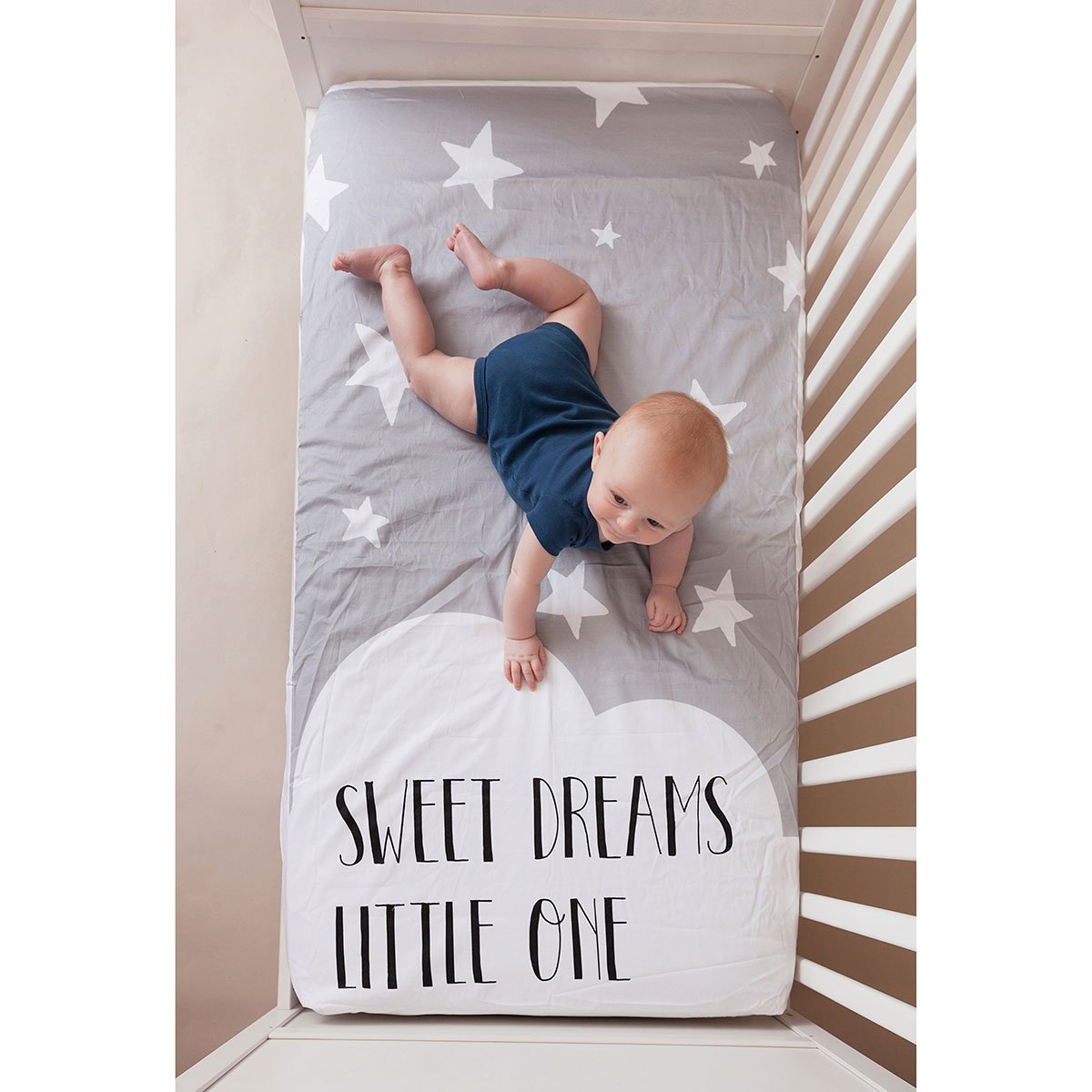 Luv Bug Little Dreamer Waterproof Crib Sheet - Tadpole