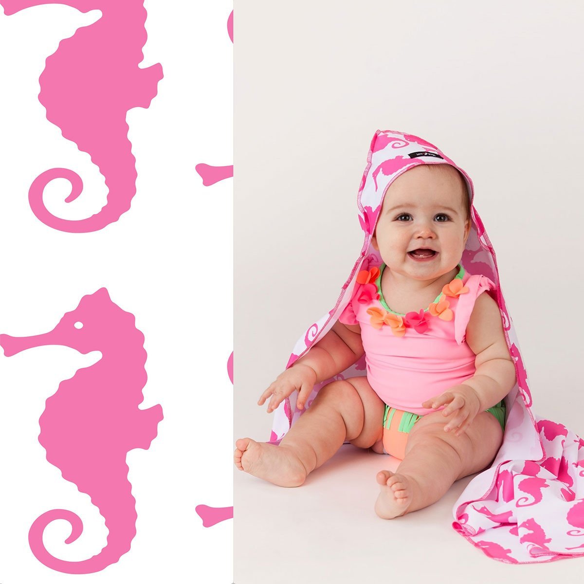 Luv Bug UPF 50+ Sunscreen Towel with Hood - Tadpole