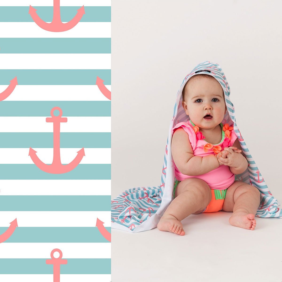 Luv Bug UPF 50+ Sunscreen Towel with Hood - Tadpole