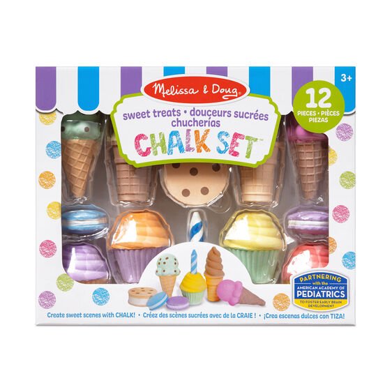 Melissa & Doug Ice Cream & Cake Chalk Set - Tadpole