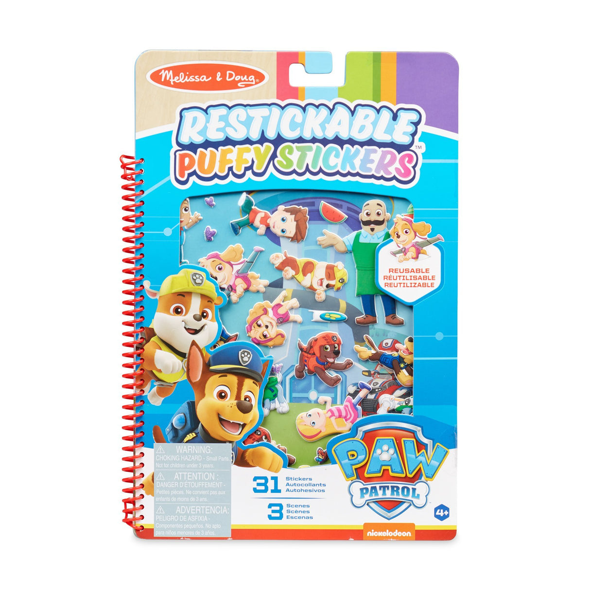 Melissa & Doug Paw Patrol Puffy Sticker Pad - Adventure Bay - Tadpole