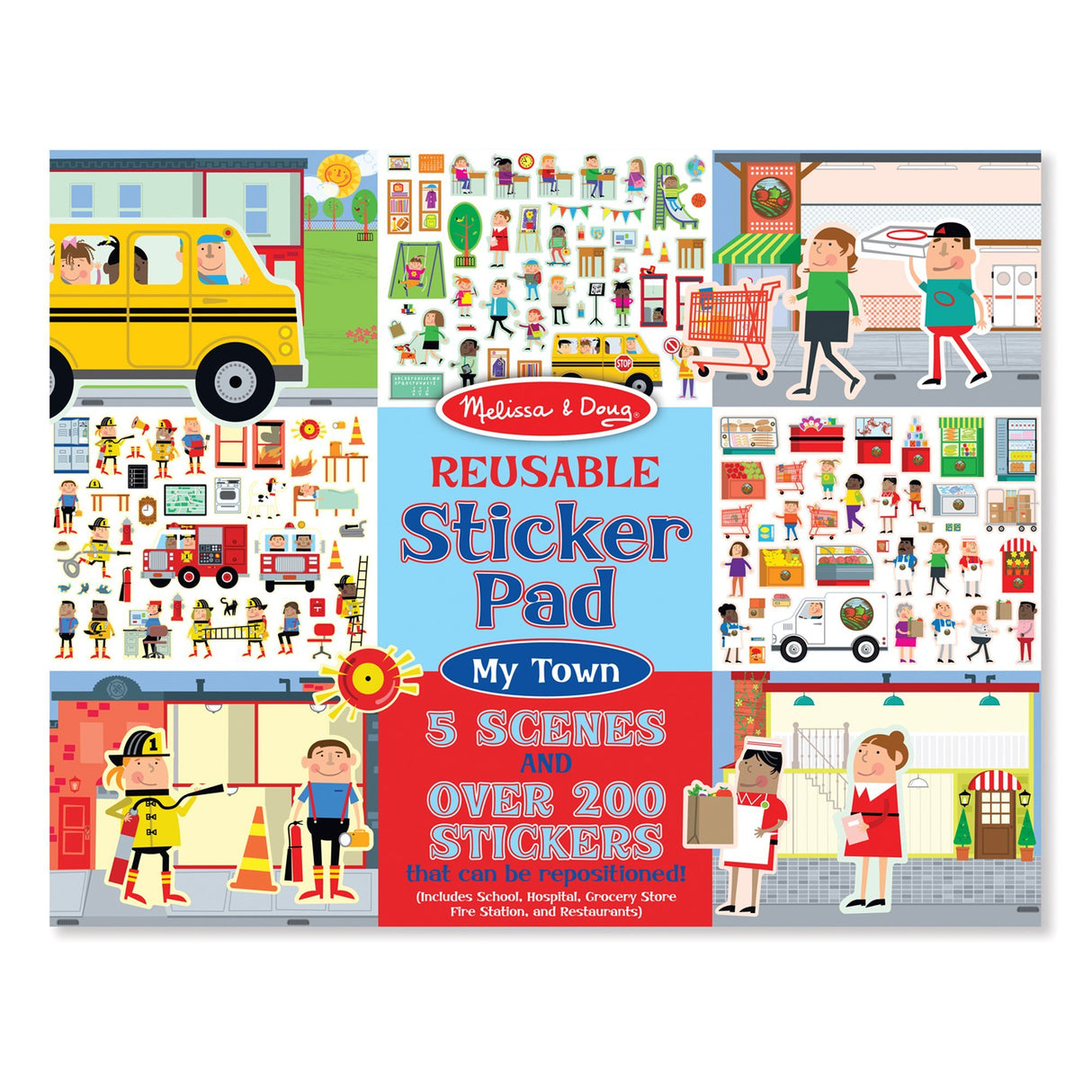 Melissa & Doug Reusable Sticker Pad My Town - Tadpole
