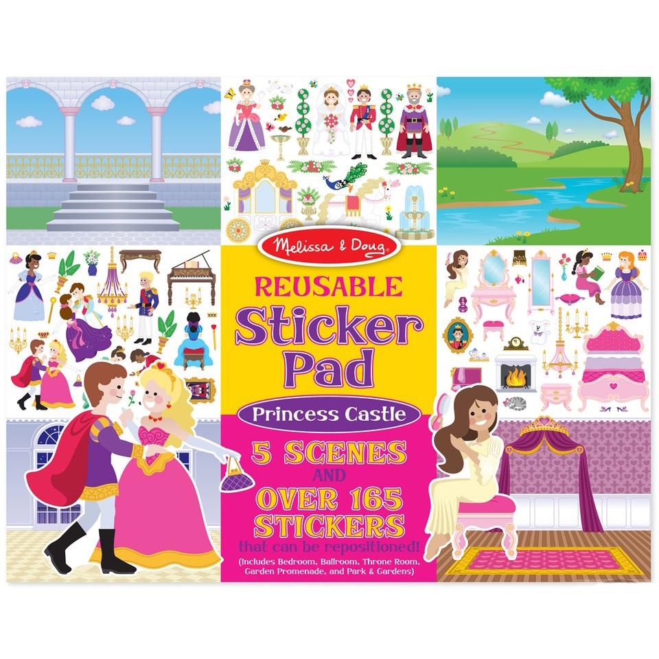 Melissa & Doug Reusable Sticker Pad Princess Castle - Tadpole