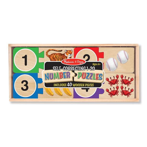 Melissa & Doug Self-Correcting 1-20 Number Puzzle - Tadpole