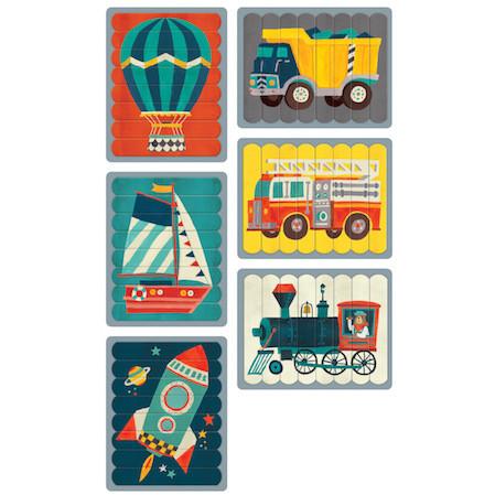 Mudpuppy Puzzle Sticks Transportation - Tadpole