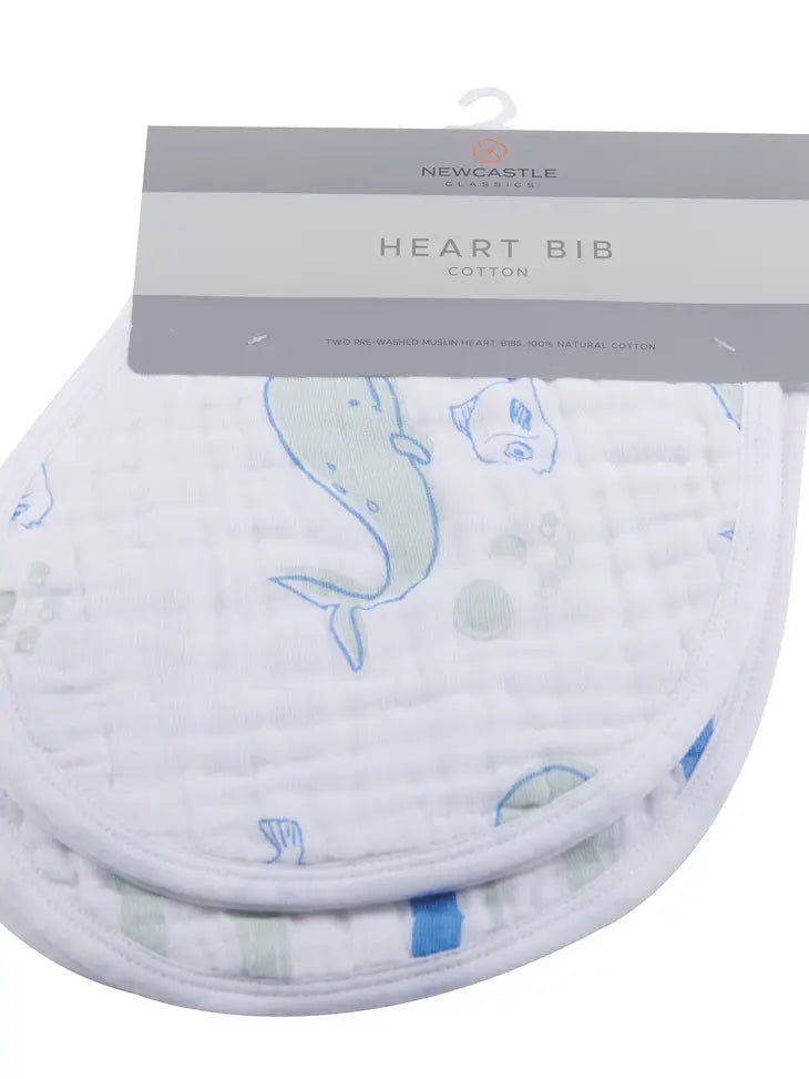 Ocean Heart Bibs - Set of 2 - Tadpole