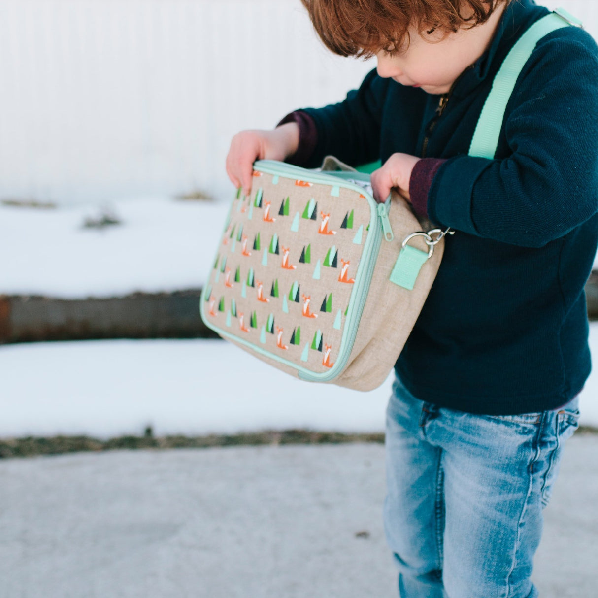 Olive Fox Lunch Box for Kids - Tadpole