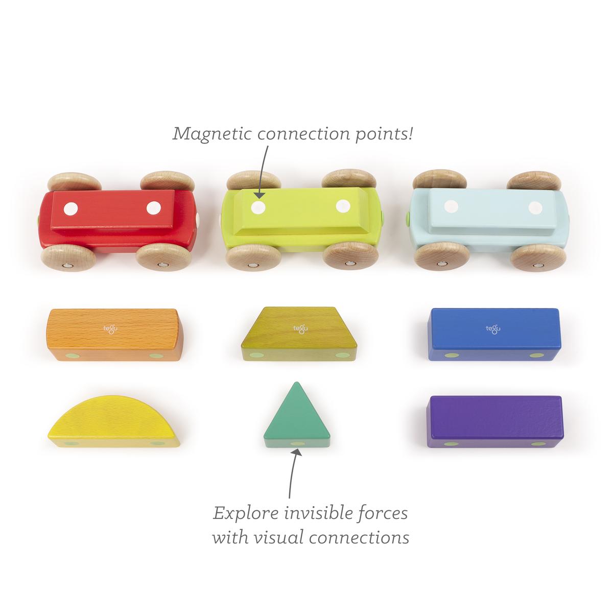 Tegu Shape Train 9pc - Tadpole