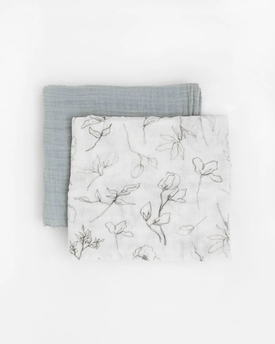 Organic Cotton Muslin Swaddle Blanket Set - Tadpole