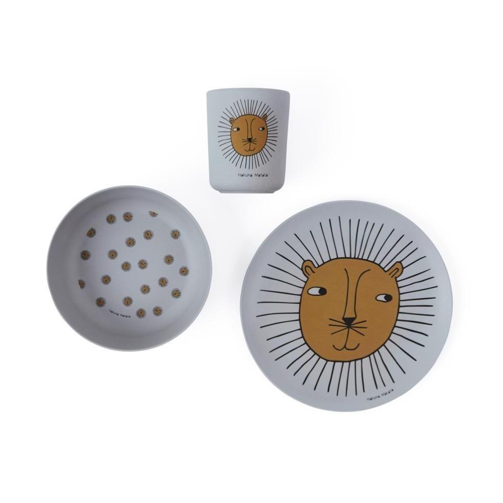 Oyoy Lion Bamboo Tableware Set - Tadpole
