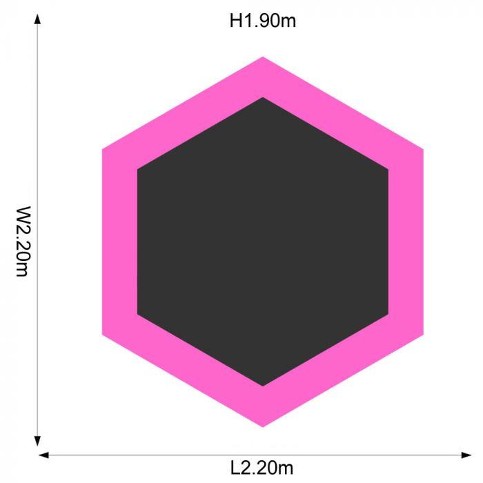 Pink and Purple Junior Jumper trampoline and Enclosure 7ft. - Tadpole