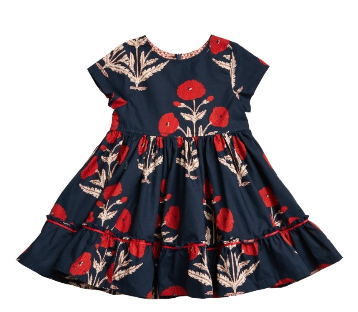Pink Chicken Niley Blues Dandelion Dress - Tadpole