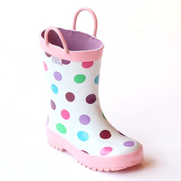 Pluie White Polka Dot Rain Boot - Tadpole