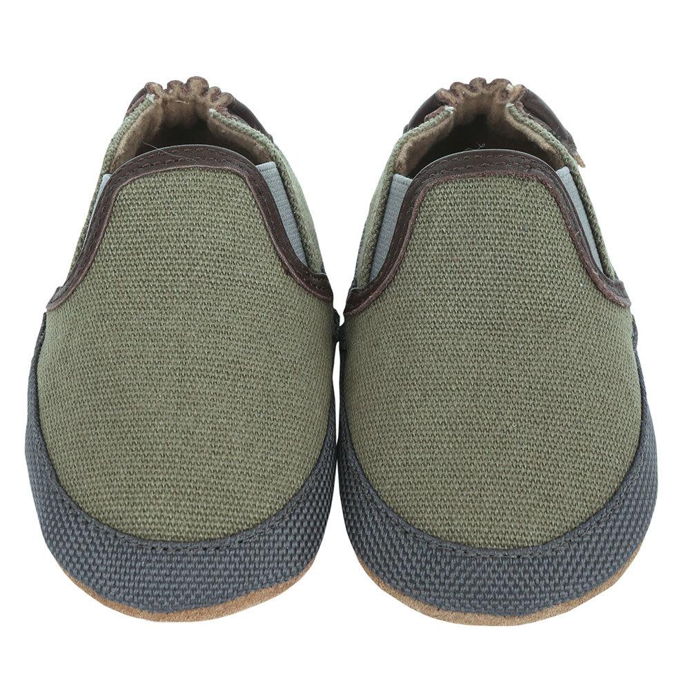 Robeez Olive Green Soft Soles - Tadpole