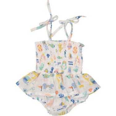 SEA U MERMAIDS Smocked Bubble W/ Skirt - Tadpole
