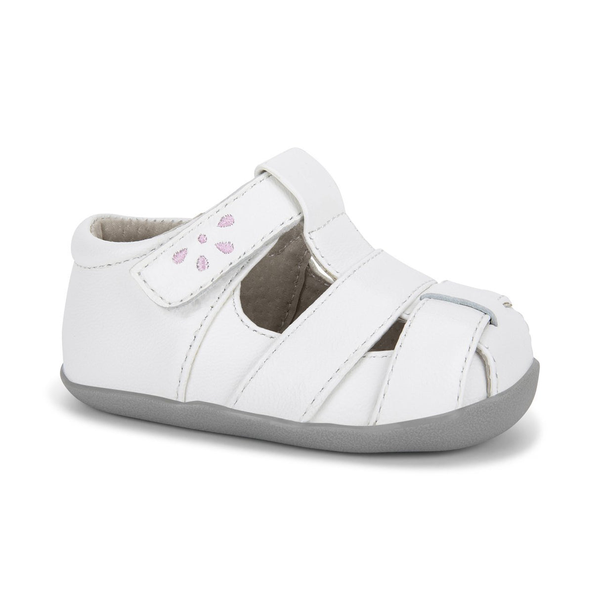 See Kai Run First Walker Brook III - White/Pink - Tadpole