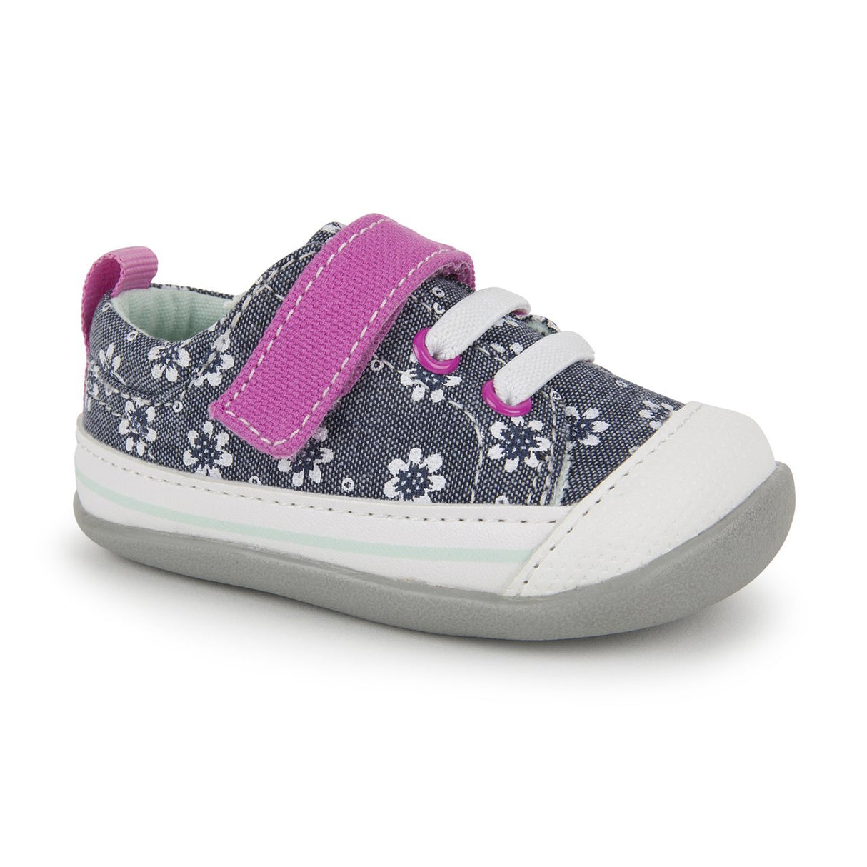 See Kai Run First Walker Stevie II Chambray Flowers - Tadpole