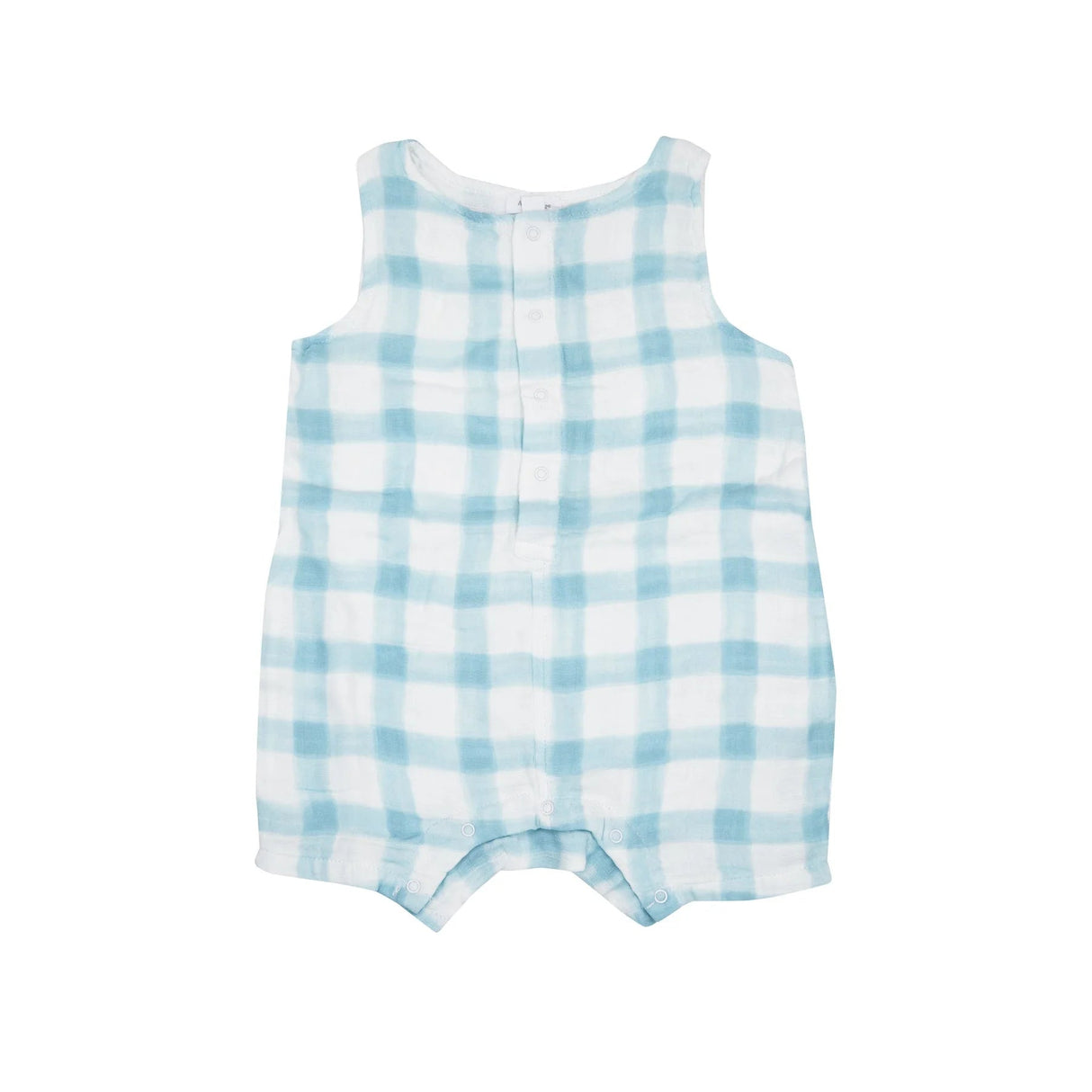 Shortie Romper Painted Gingham Blue - Tadpole