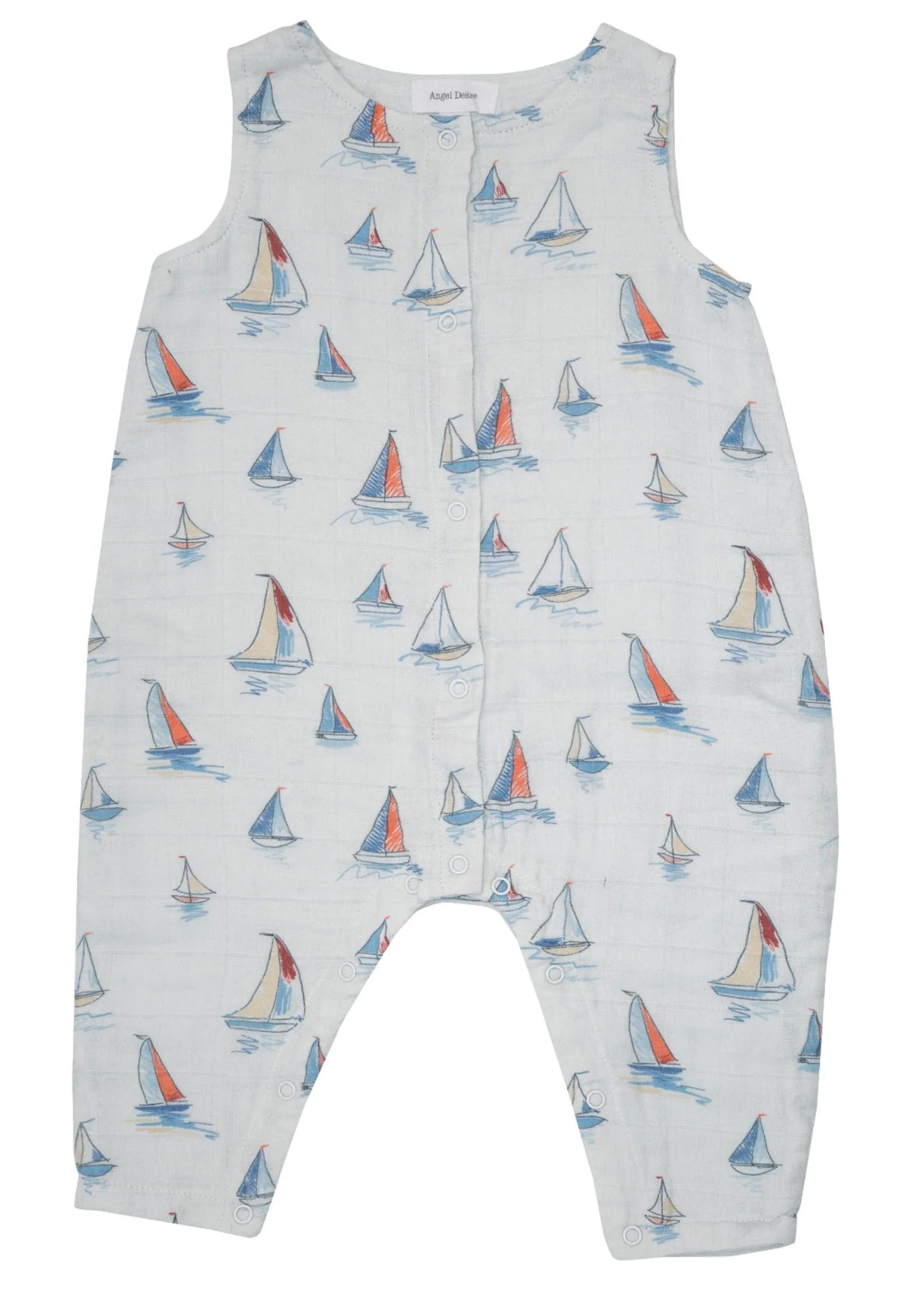 SKETCHY SAILBOATS Sleeveless Romper - Tadpole