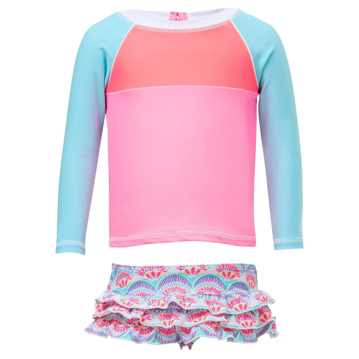 Snapper Rock Tutti Frutti Long Sleeve Ruffle Set - Tadpole