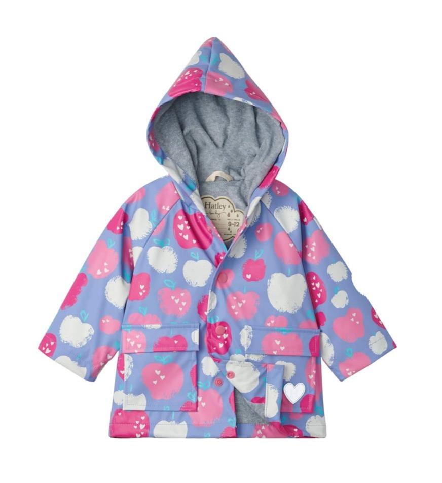 Stamped Apples Baby Raincoat - Tadpole