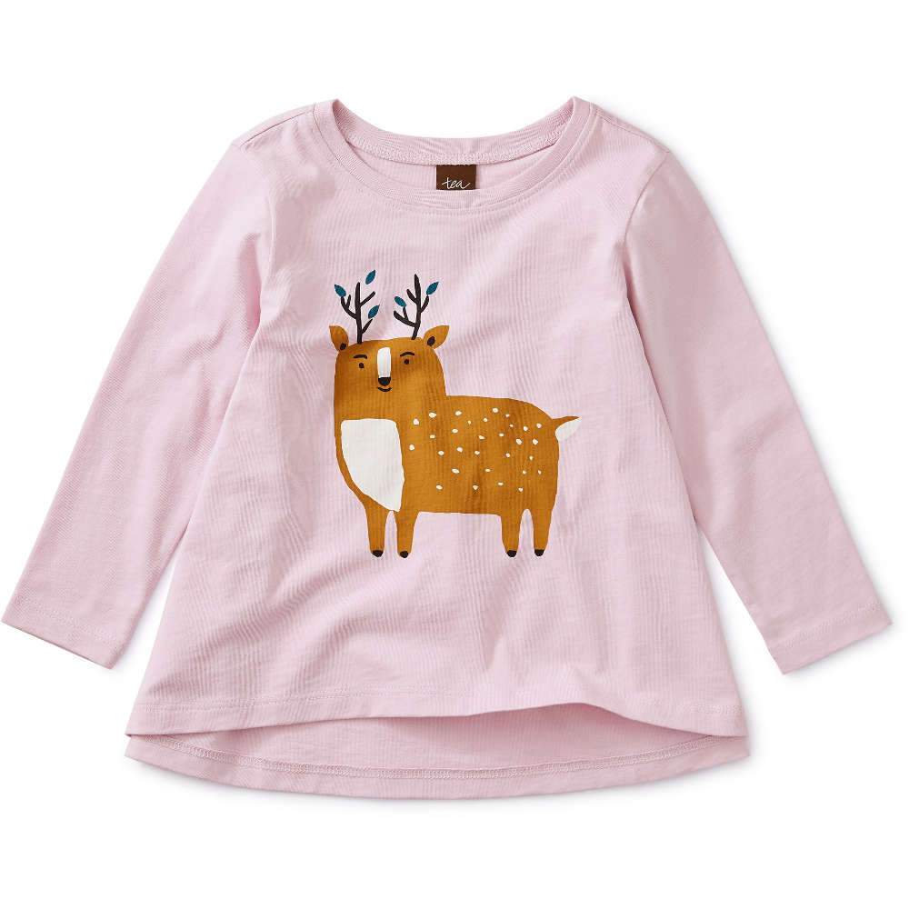 Tea Collection Musk Deer Baby Twirl Tee - Tadpole