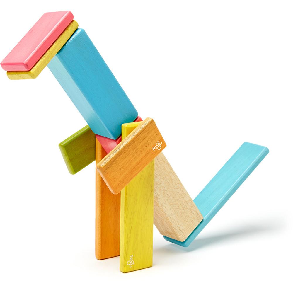 Tegu 14-Piece Magnetic Block Set - Tints - Tadpole