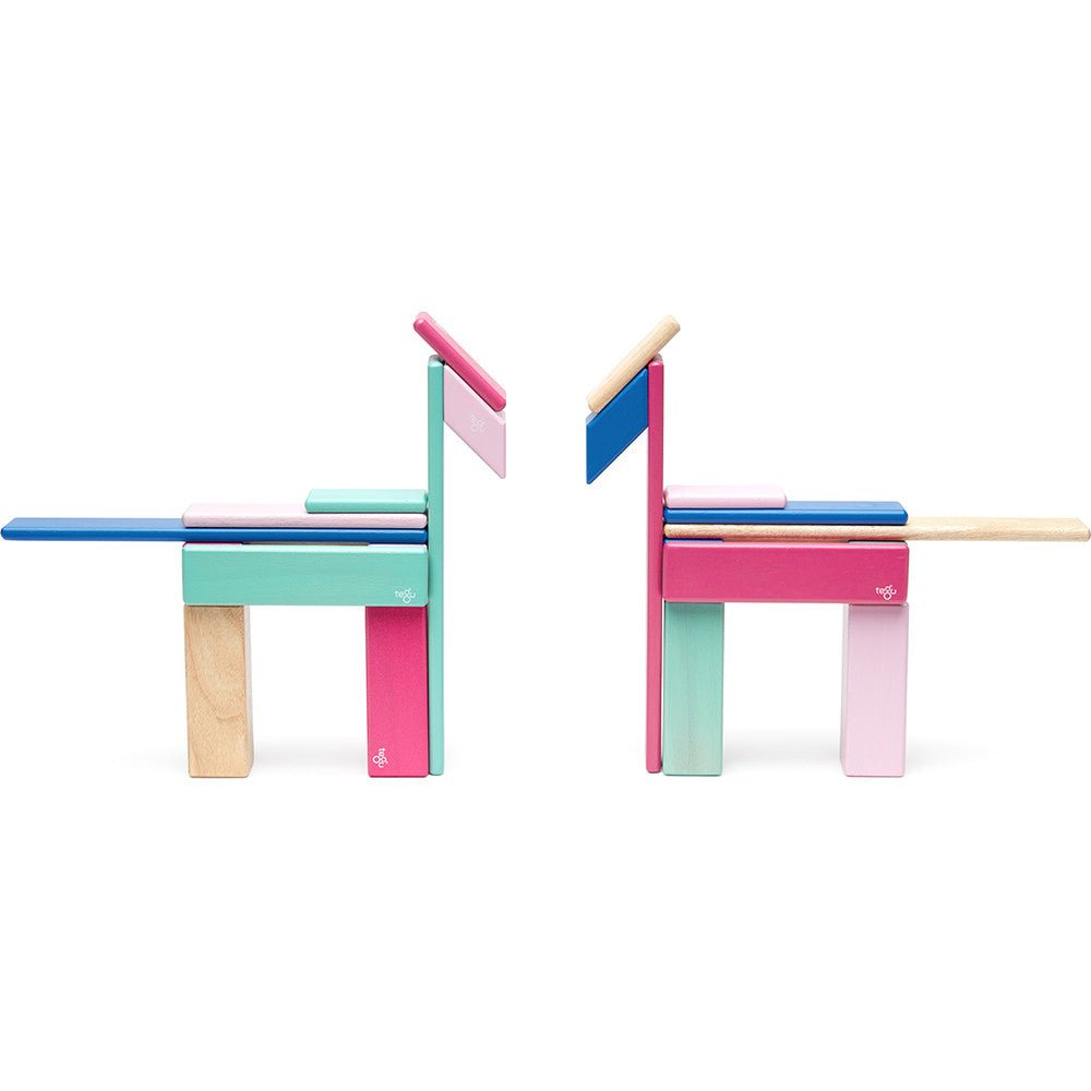 Tegu 24-Piece Magnetic Block Set - Blossom - Tadpole