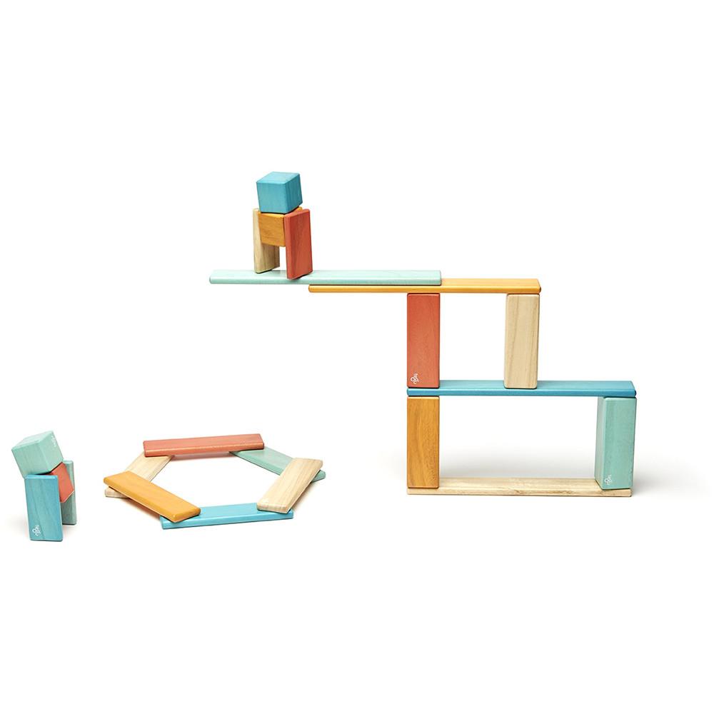 Tegu 24-Piece Magnetic Block Set - Sunset - Tadpole