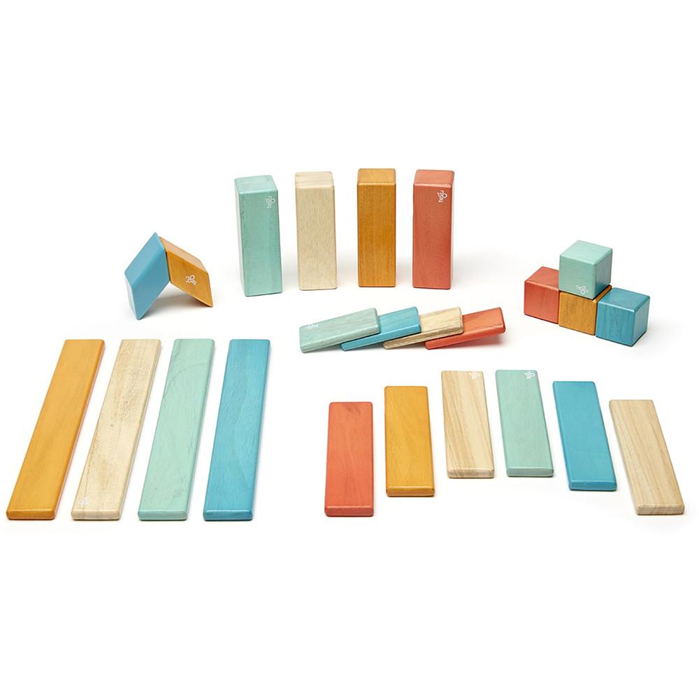 Tegu 24-Piece Magnetic Block Set - Sunset - Tadpole