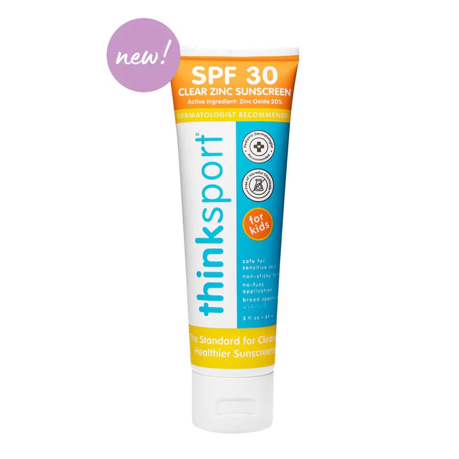 Thinksport Kids Clear Zinc Sunscreen SPF 30, 3 fl oz - Tadpole