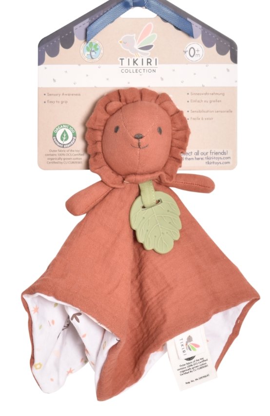 Tikiri Toys Organic Safari Comforter & Teether - Tadpole
