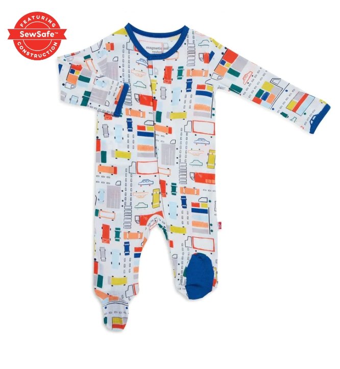 Traffic Jammies Modal Magnetic Footie - Tadpole