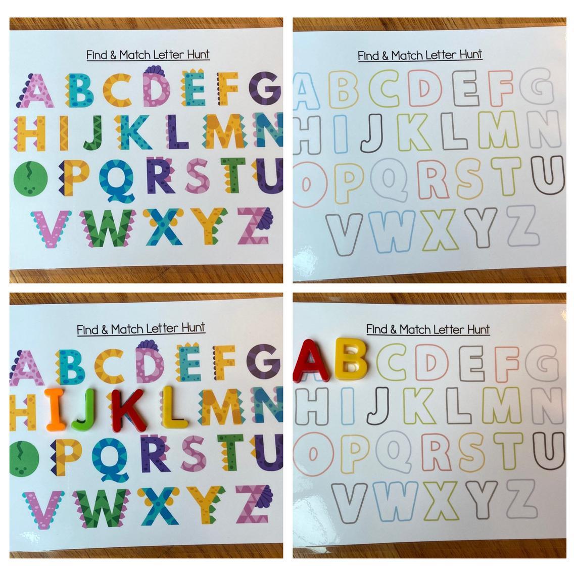 Uppercase Alphabet Sensory Bin - Tadpole