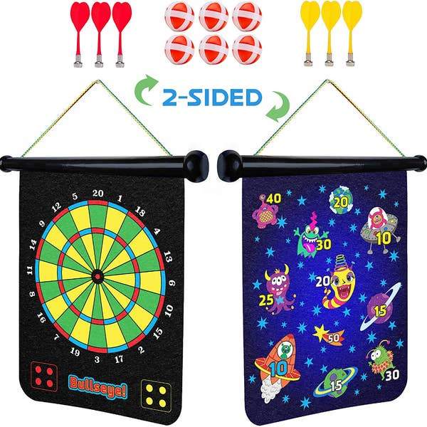 USA Toyz Alien Roll Up Magnetic Dart Board - Tadpole