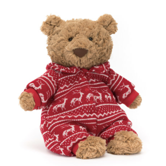 Jellycat Bartholomew Bear Christmas Pajamas