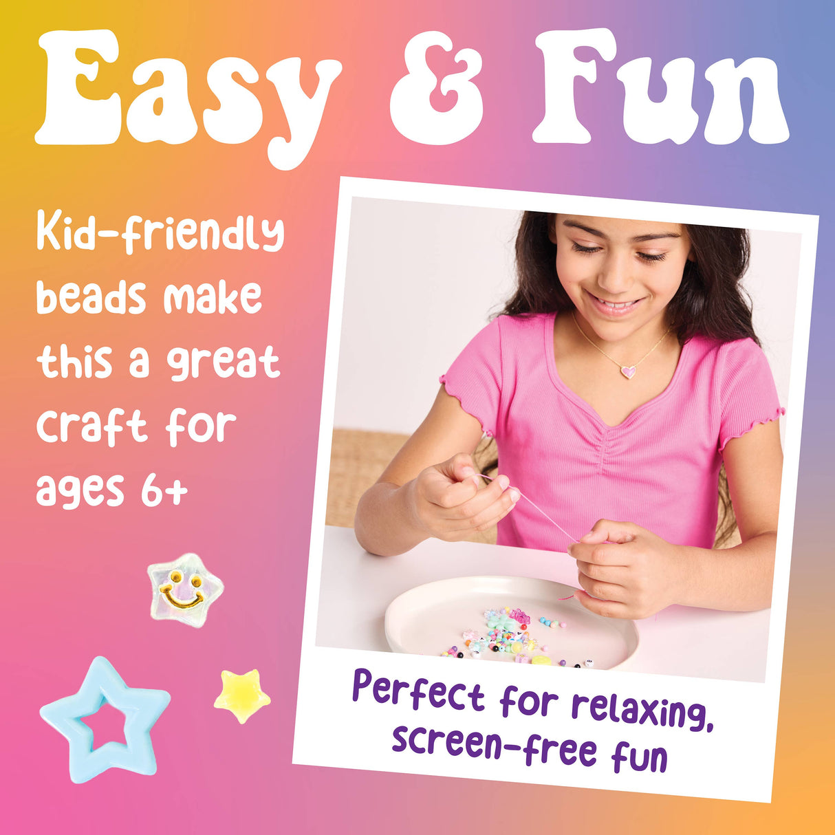 Backpack Keychain Kit for Kids - Makes 2 beaded keychains