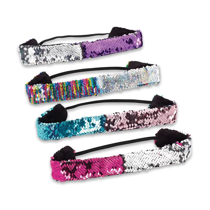 Stretch Reversible Sequin Headbands