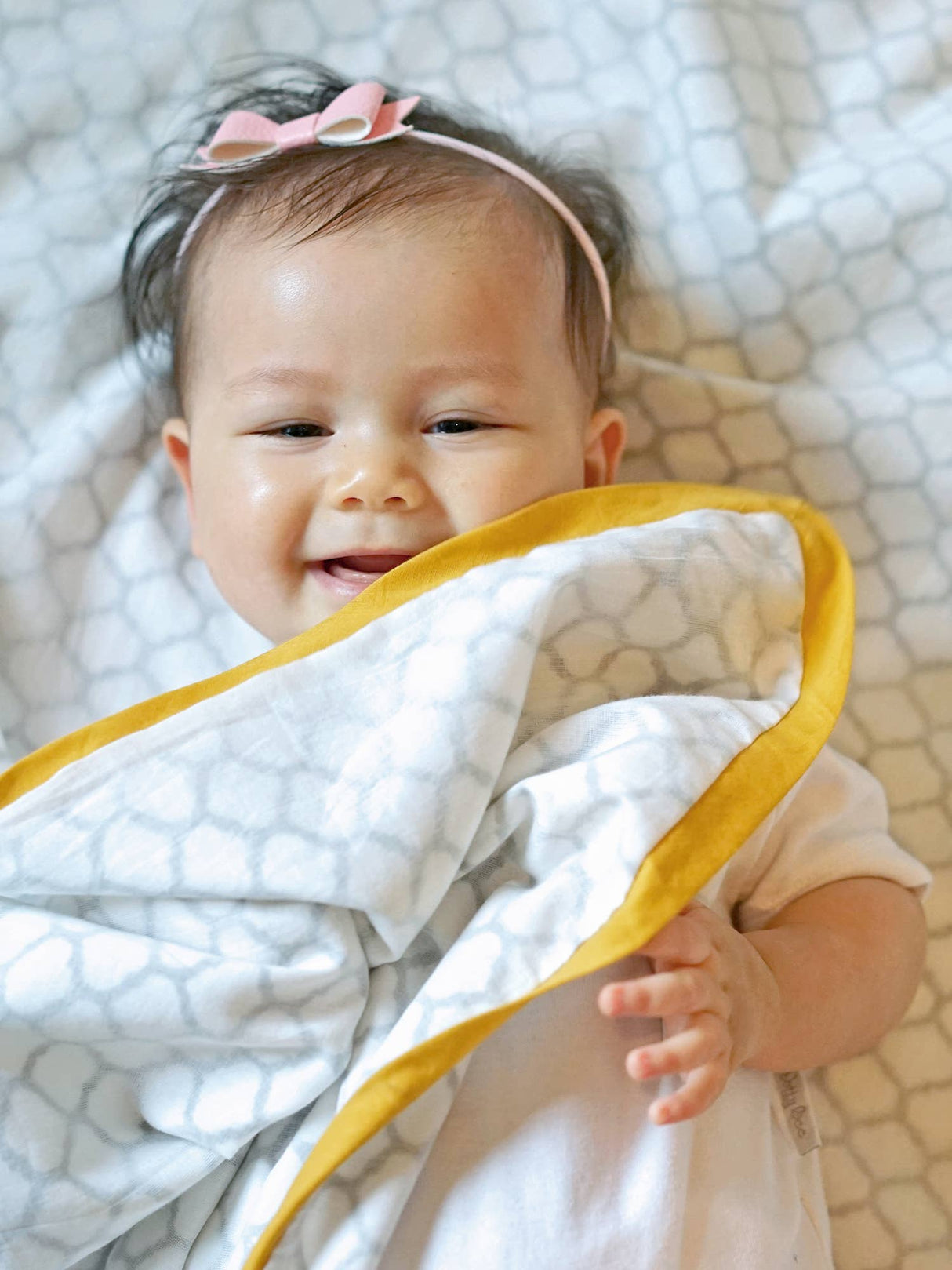Receiving/Stroller Blanket: Handmade, Block-Printed Cotton