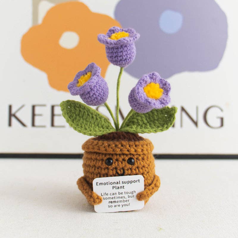Handmade Knitted Potted Plants Cotton Desk Decor