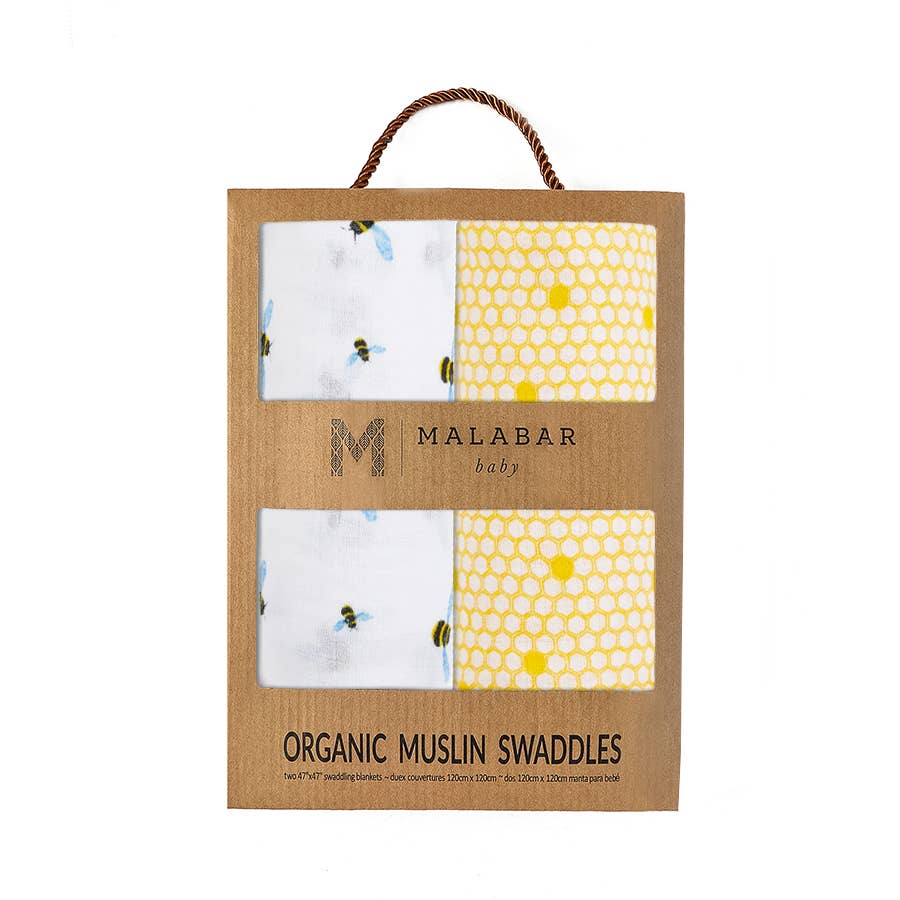 2-PC Swaddle Gift Set: GOTS Certified Organic Cotton Muslin