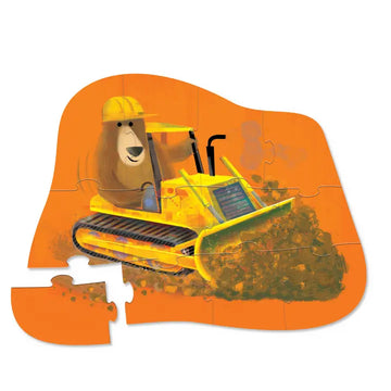  12-piece mini puzzle for kids featuring Mister Bear on an adventure