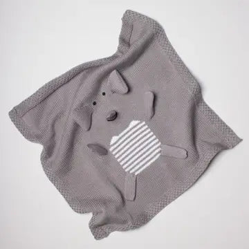 Organic Elephant Lovey / Baby Security Blanket (Machine Washable)