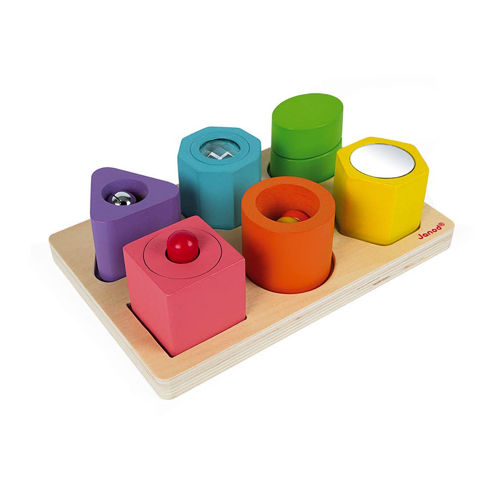 I Wood | Shapes & Sounds | 6 Block Puzzle | 12 Months+