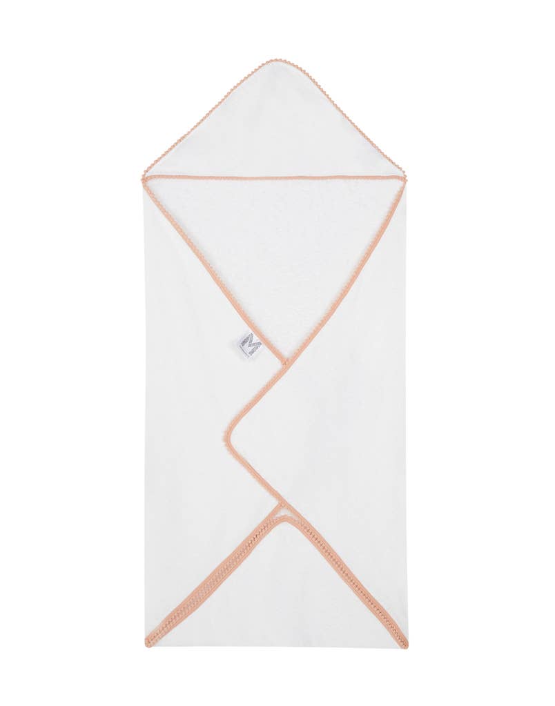 LUXE Baby/Toddler Towel: Detailed Pom Pom Trim,Bamboo Cotton