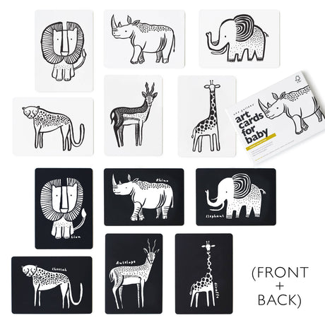 Art Cards for Baby - Safari Animals - Infant Flash Cards
